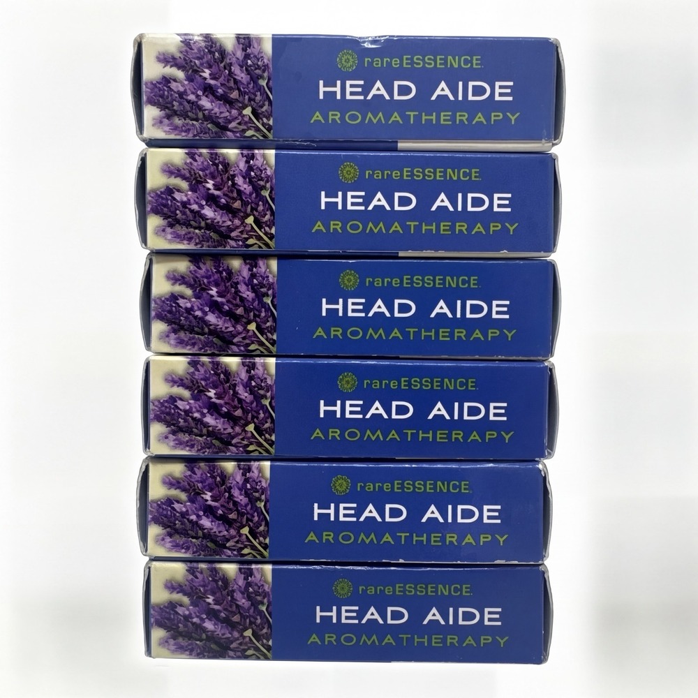 6 Pack Rare Essence Head Aide Pure Essential Oil Roll On 0.33 Oz